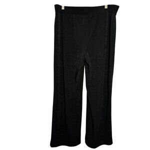 Chico's Travelers Essential Slim Pants Womens 2P US L Petite Black Pull On
